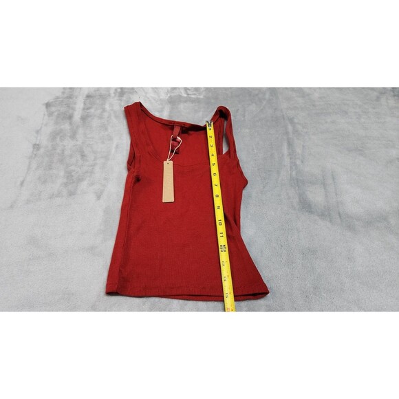 Skims Medium Brick Red Cotton Rib Tank Top AP-TNK-0038 NWT - Picture 7 of 8